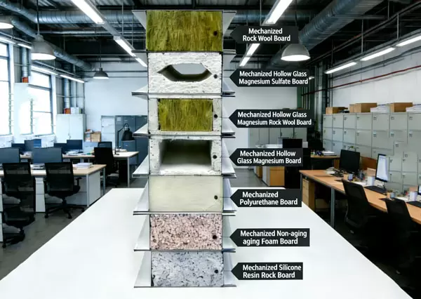 Rock wool color steel plate
