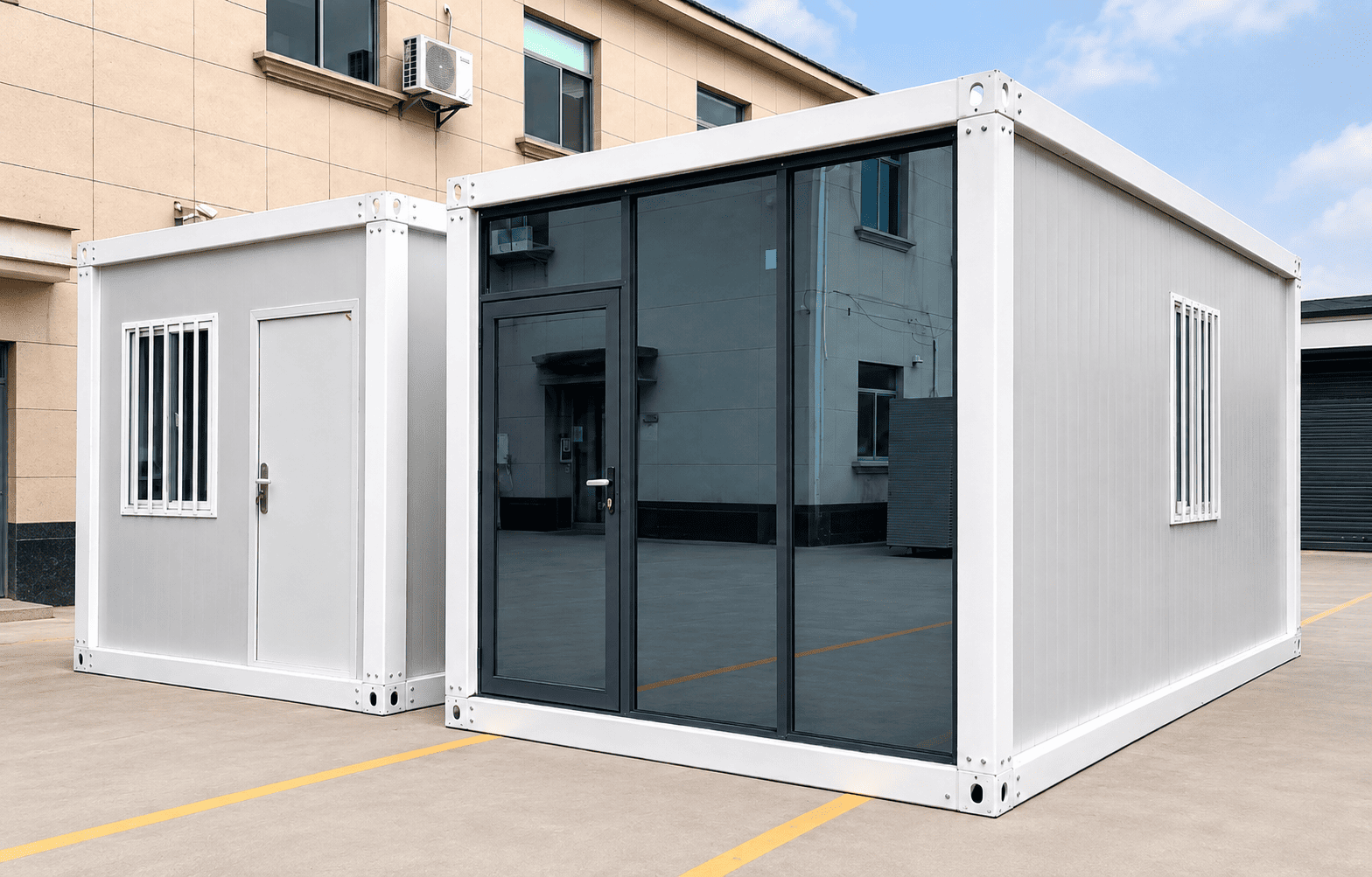 Casa Box Modular Container Prefabricated Glass Showroom and Standard Cabin for Temporary Accommodation Factory Direct