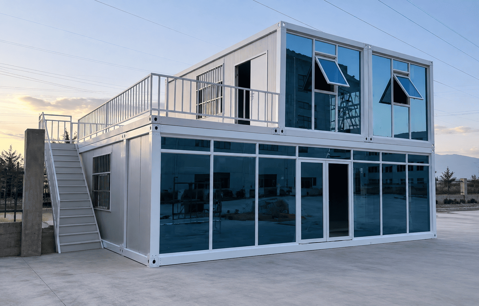 Casa Box Modular Container Two-Story Detachable Unit with Balcony and Stairs for Commercial Office Supplier