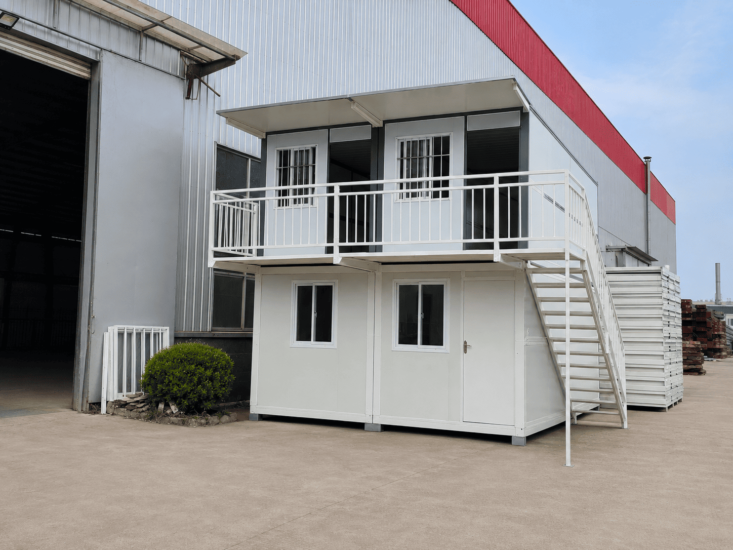 Casa Box Foldable Container X-type Stackable Space-Saving with Stairs for Large Labor Camp