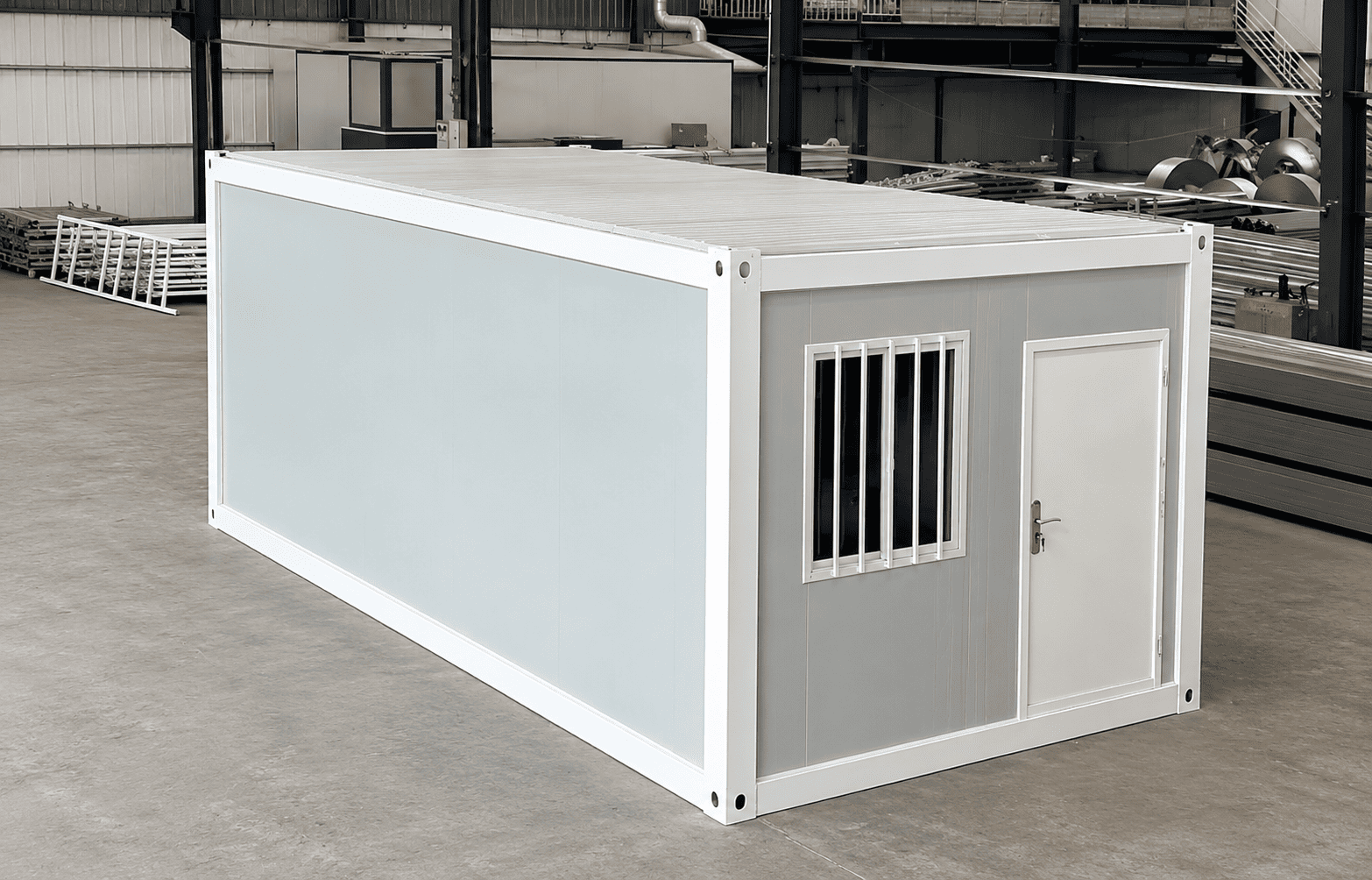 Casa Box Flat Pack Container House 20ft Prefab Modular Site Office with Door and Window for Construction Camps
