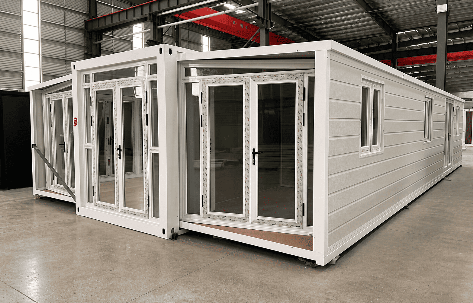Casa Box 40ft Expandable Container Home | Bright Commercial Showroom