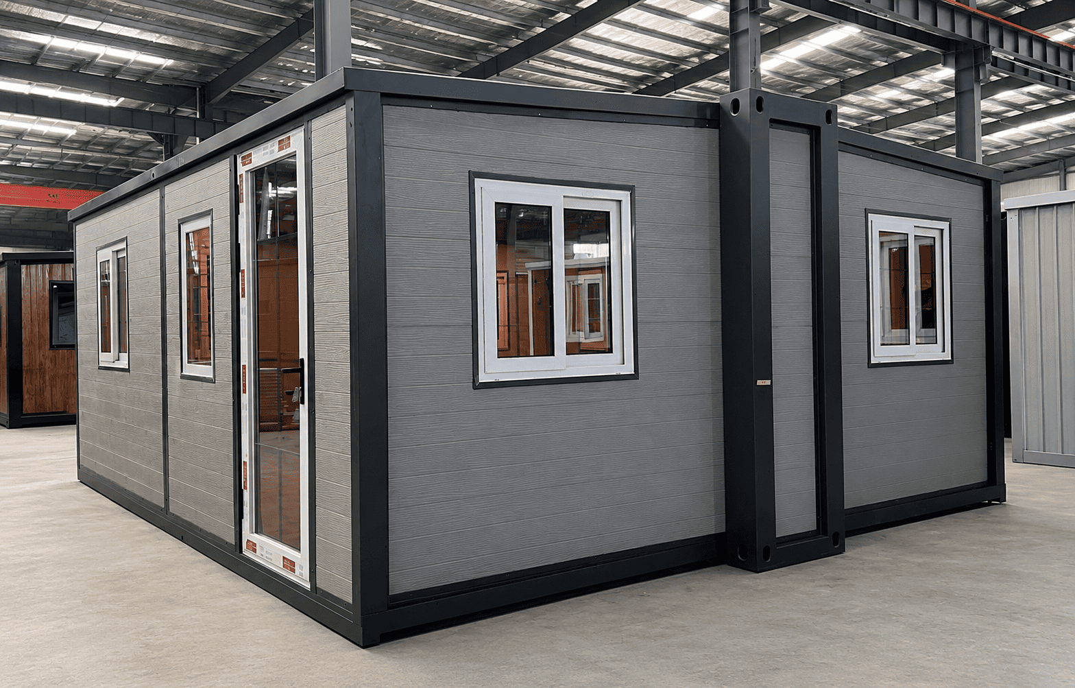 Casa Box 20ft F700 Expandable Container House | Contemporary Grey Office Pod