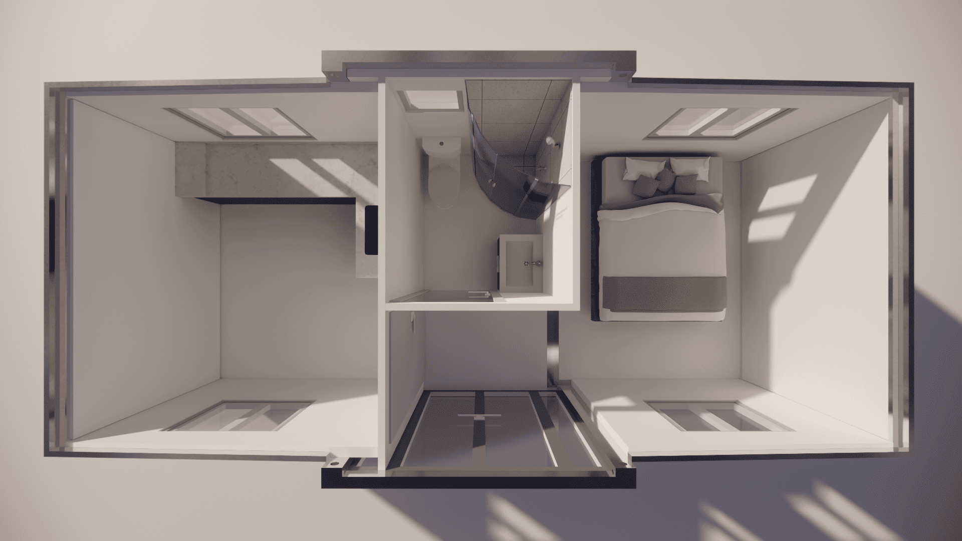 10ft x 20ft 1 Bedroom
1 Bathroom
1 Kitchen
4 Windows