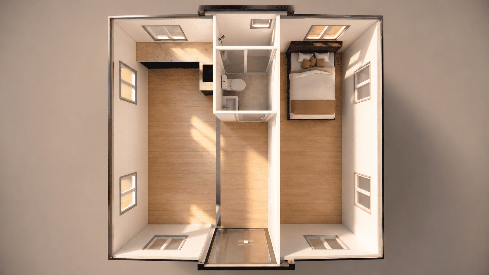 1 Bedroom 1 Bathroom 1 Kitchen