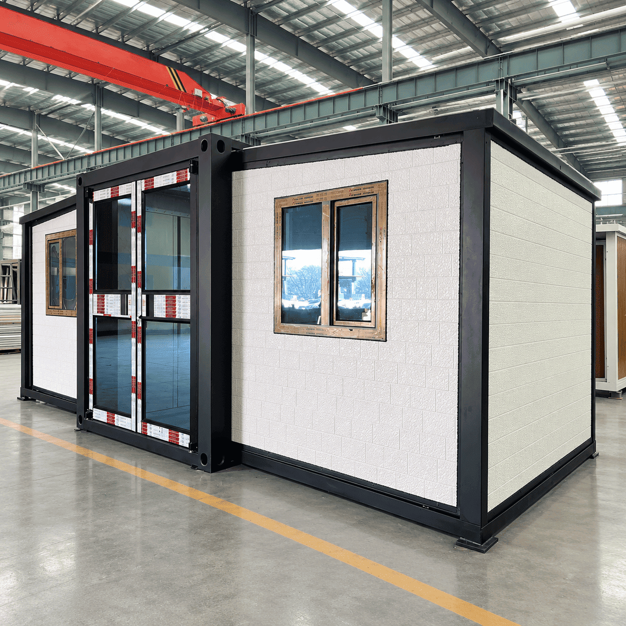 Casa Box 10ft Expandable Container House | Premium Brick Texture